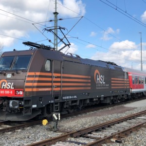 185 599 im Steuerwagen-Probebetrieb
